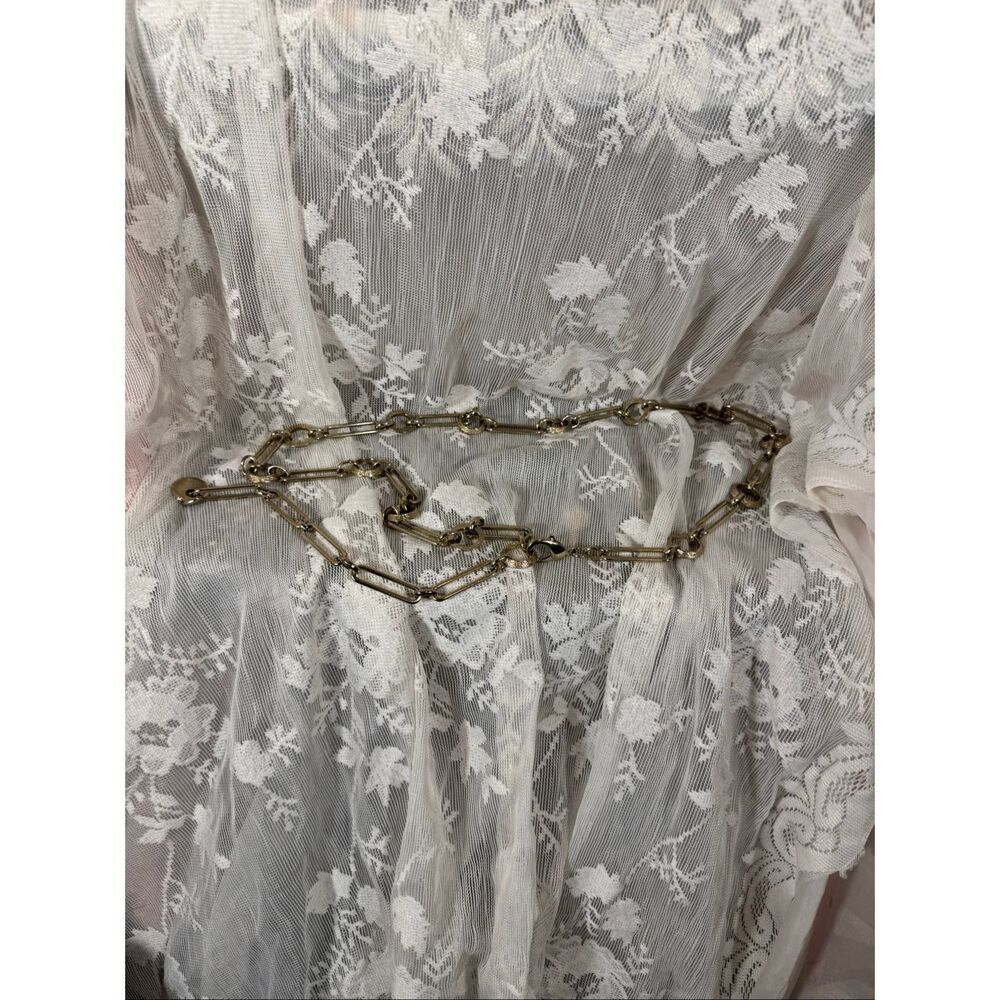 Vintage Gold-Tone Mixed Link Chain Belt – Lobster Clasp | Adjustable | Y2K / 70s